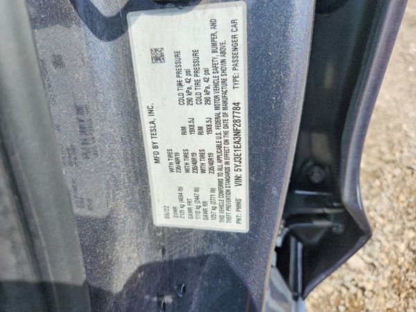2022 TESLA MODEL 3