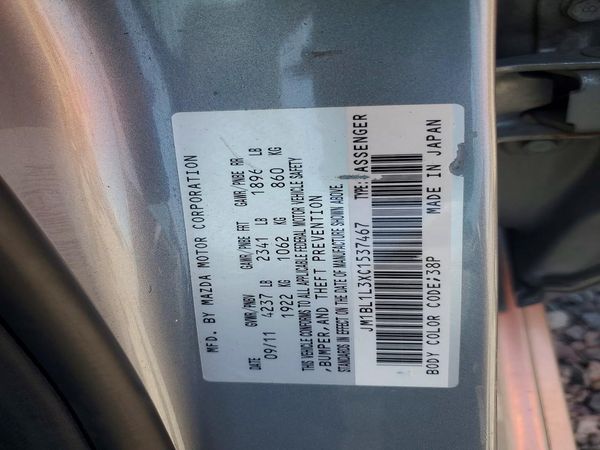 2012 MAZDA ALL OTHER Touring/GS — VINS