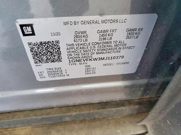2021 CHEVROLET TRAVERSE LS