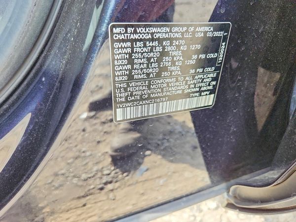 2022 VOLKSWAGEN ATLAS CROSS SPORT SE w/ Tech