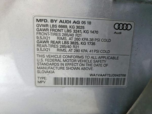 2018 AUDI Q7 quattro Prestige
