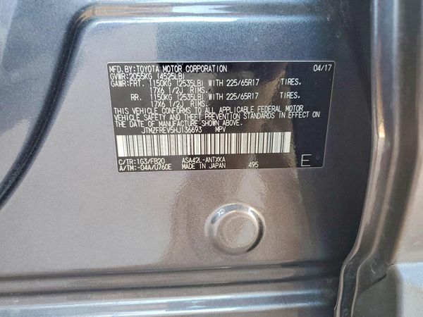 2017 TOYOTA RAV4 LE