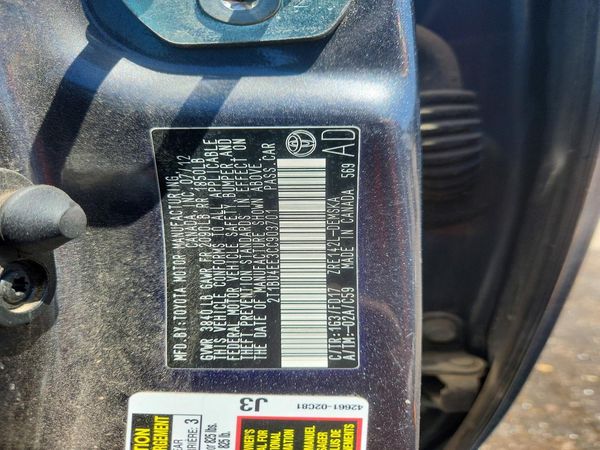 2012 TOYOTA COROLLA