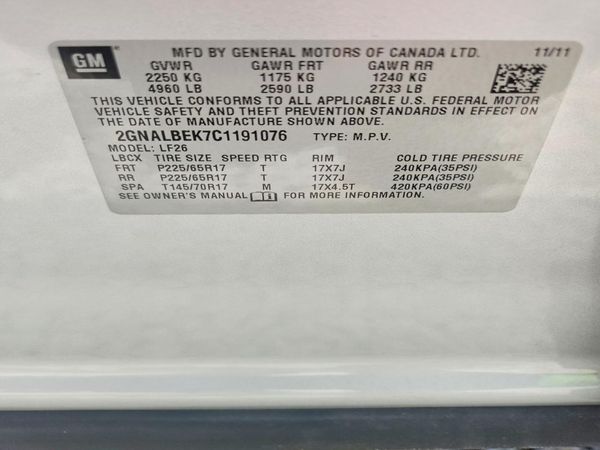 2012 CHEVROLET EQUINOX LS