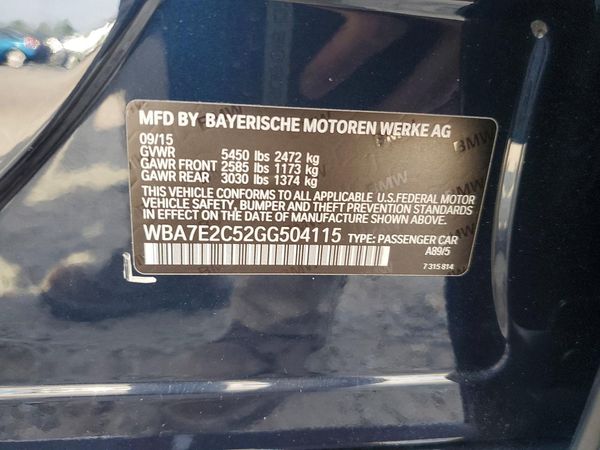 2016 BMW 740
