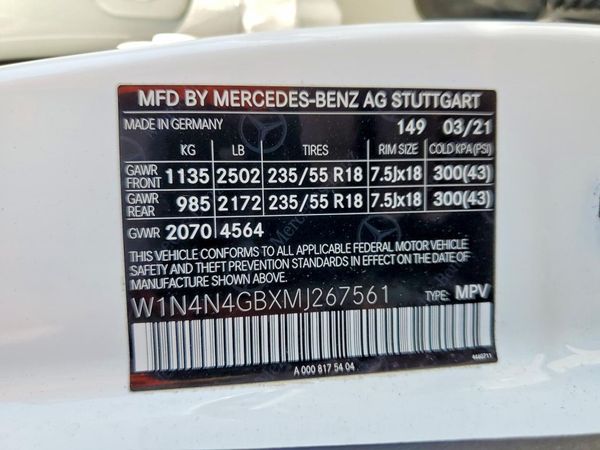 2021 MERCEDES-BENZ GLA-CLASS GLA250 — VINS