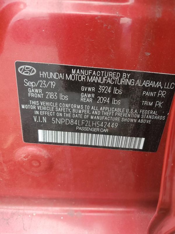 2020 HYUNDAI ELANTRA