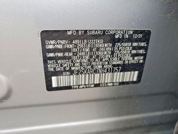 2022 SUBARU FORESTER