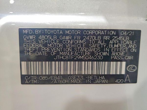 2021 LEXUS IS