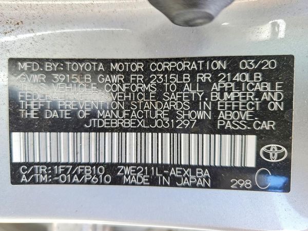 2020 TOYOTA COROLLA