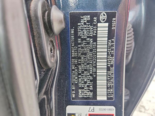 2012 TOYOTA CAMRY