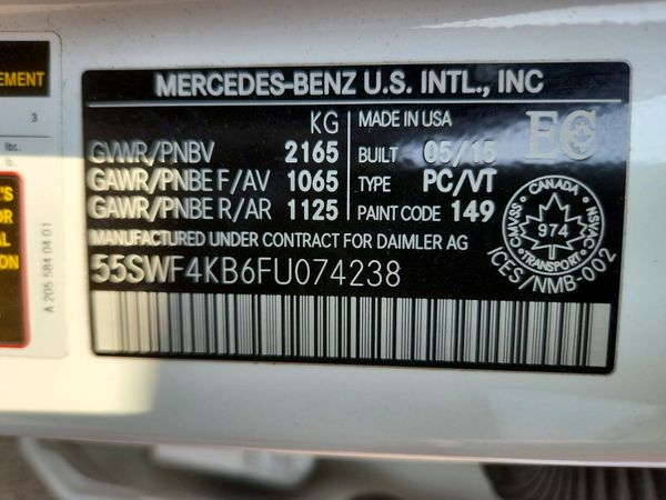 2015 MERCEDES-BENZ C 4-MATIC