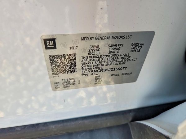 2018 CADILLAC XT5 Luxury — VINS