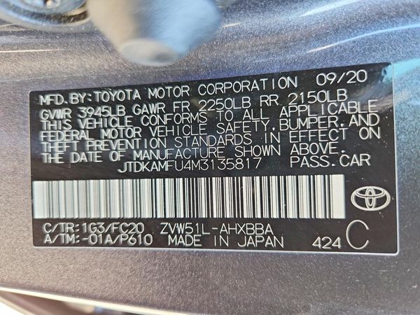 2021 TOYOTA PRIUS