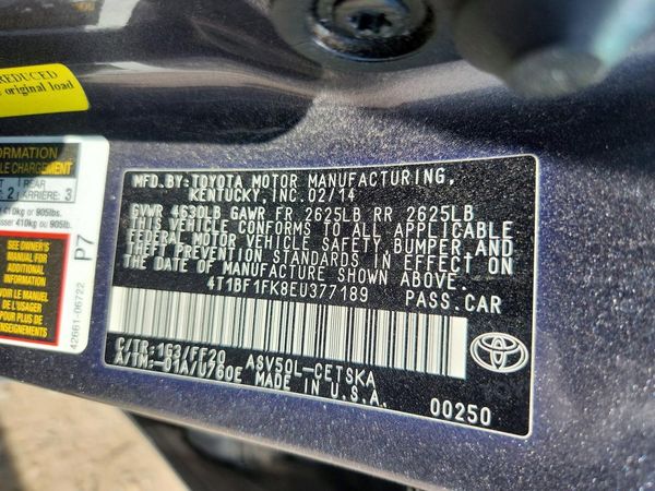 2014 TOYOTA CAMRY