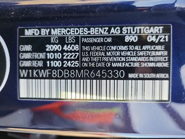2021 MERCEDES-BENZ C