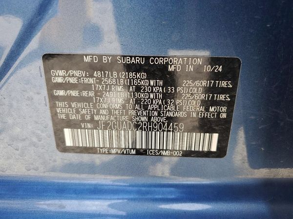 2024 SUBARU CROSSTREK