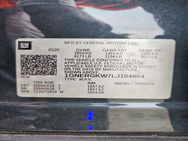2020 CHEVROLET TRAVERSE LT
