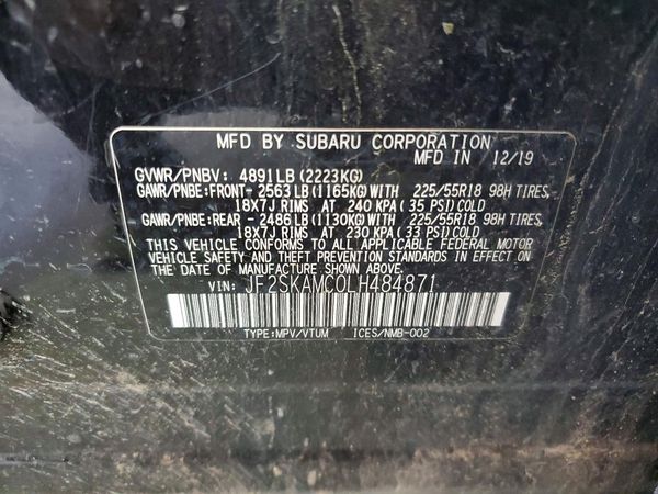 2020 SUBARU FORESTER