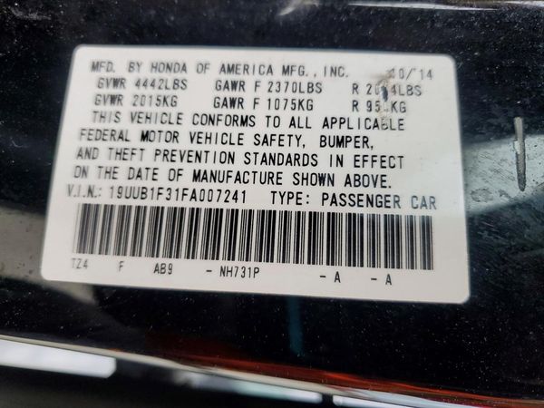 2015 ACURA TLX Base