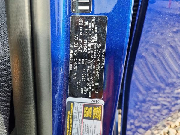 2022 KIA FORTE FE, LXS