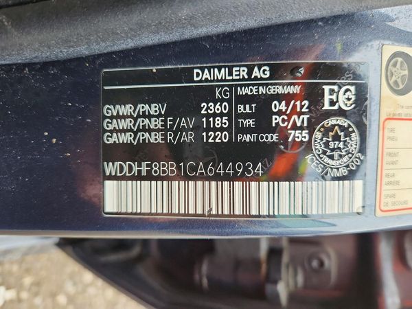 2012 MERCEDES E300W 4MATI