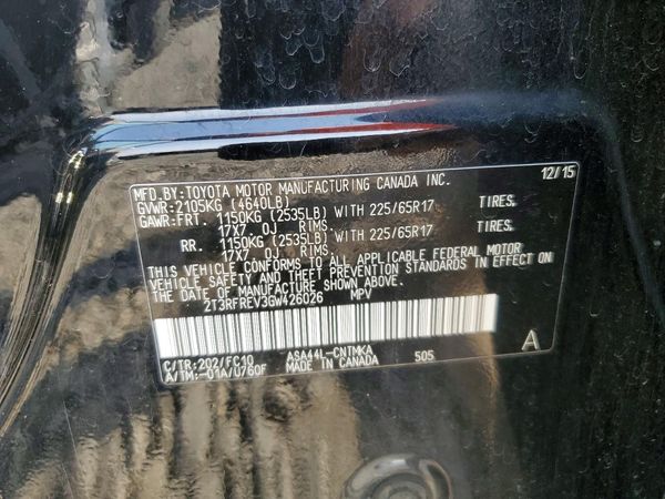 2016 TOYOTA RAV4 XLE (M Grade)