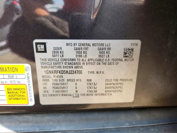 2017 CHEVROLET TRAVERSE