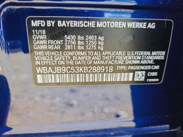 2019 BMW M550XI xDrive