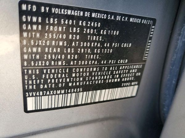 2021 VOLKSWAGEN TIGUAN