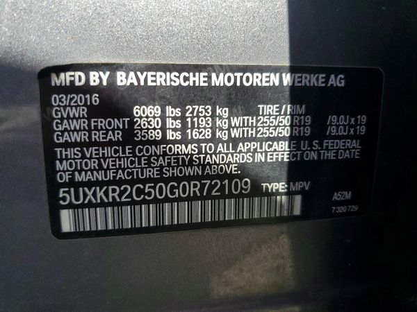 2016 BMW X5 sDrive35i