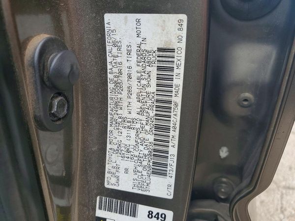 2015 TOYOTA TACOMA Delux Grade