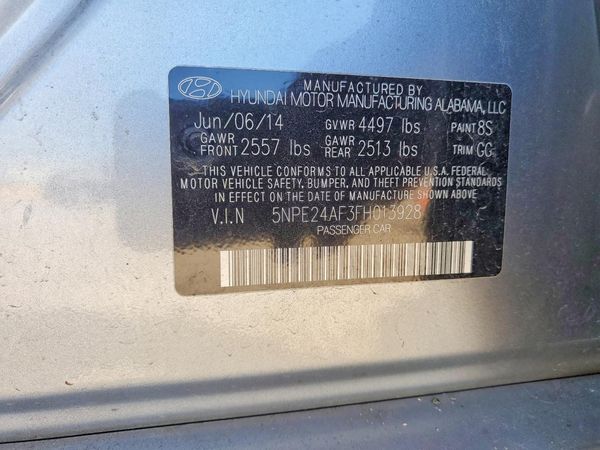 2015 HYUNDAI SONATA SE, ECO — VINS