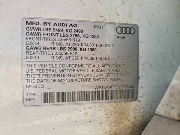 2022 AUDI Q5