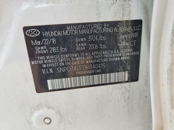 2018 HYUNDAI ELANTRA