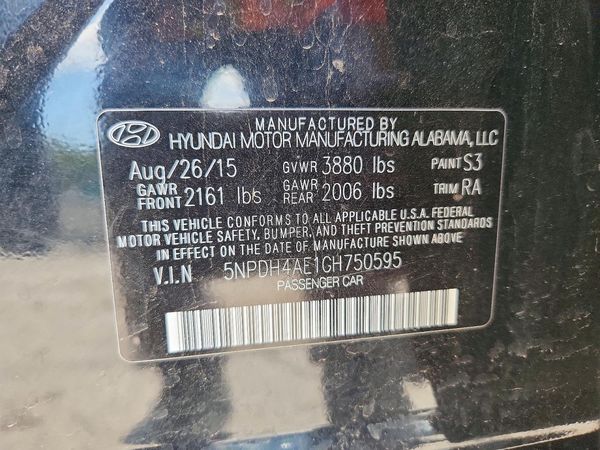 2016 HYUNDAI ELANTRA
