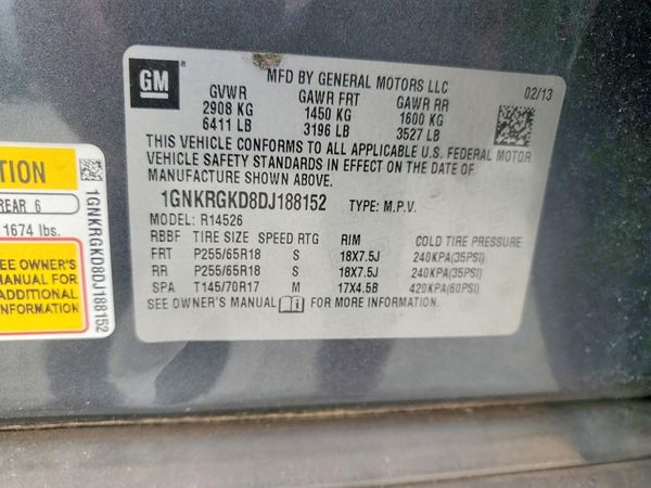 2013 CHEVROLET TRAVERSE 1LT