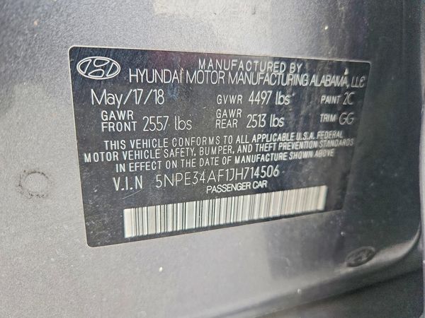 2018 HYUNDAI SONATA
