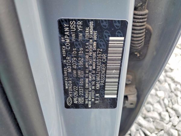 2022 HYUNDAI ELANTRA Blue