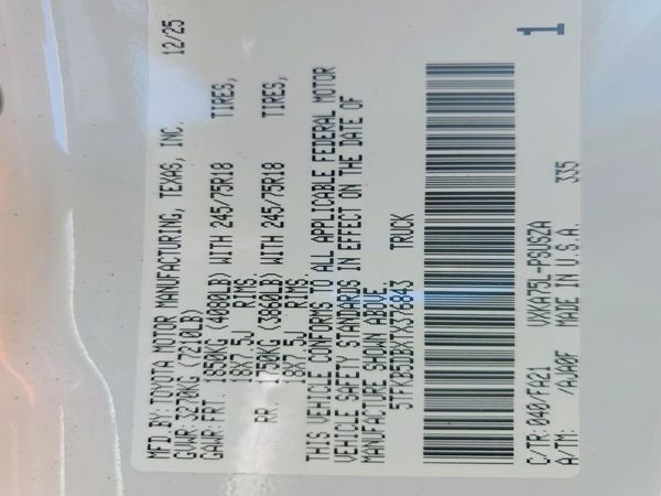 2026 TOYOTA TUNDRA SR