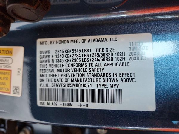 2021 HONDA PILOT