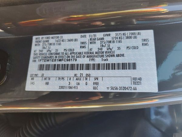 2021 FORD F150