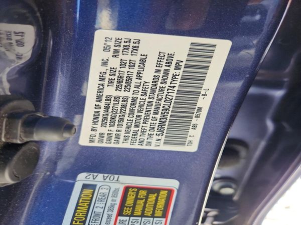 2012 HONDA CRV EX