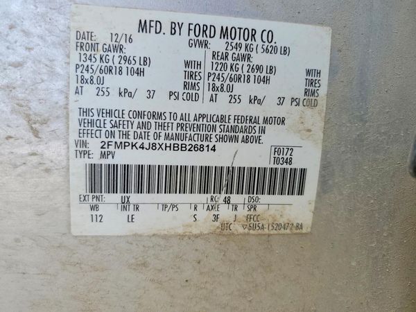 2017 FORD EDGE SEL