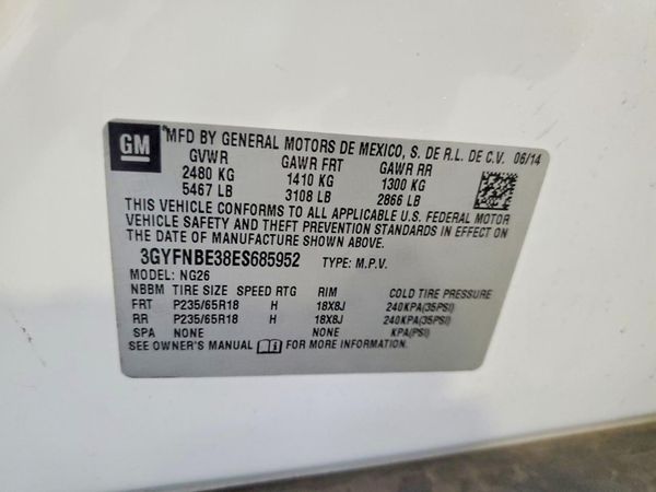 2014 CADILLAC SRX