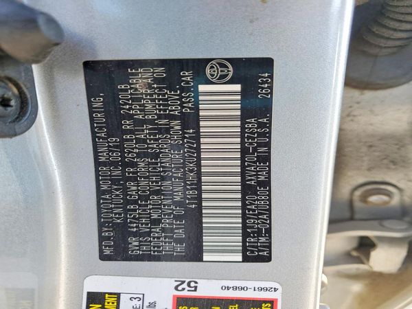 2019 TOYOTA CAMRY L/LE/SE/XLE