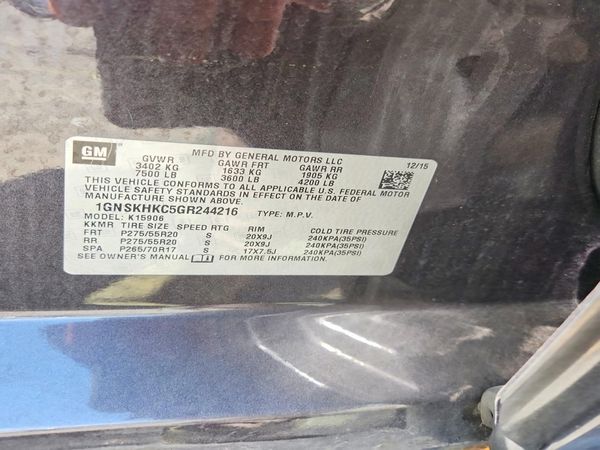 2016 CHEVROLET SUBURBAN LT