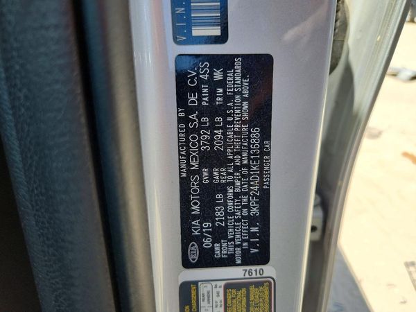 2019 KIA FORTE FE/LX/LXS