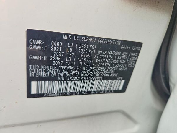 2020 SUBARU ASCENT