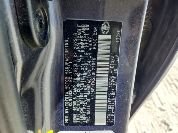 2012 TOYOTA CAMRY